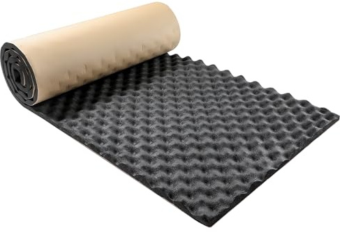 Baketron Selbstklebend 20mm - 2m x 50cm Dämmmatten Dämmung Isolierung Kautschuk Premium Noppenschaumstoff Raum Akustik Schaumstoff Akustikschaumstoff