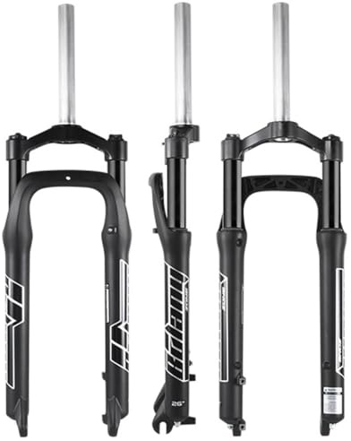 AADDFDD Mountainbike-Federgabel 20 26 Zoll 4.0 Reifen Fatbike-Gabel 100/110 mm Federweg Snow Beach Elektrofahrrad-Federgabel 1-1/8 Zoll Gerade Scheibenbremse Vorderradgabel 9 * 135 mm QR M