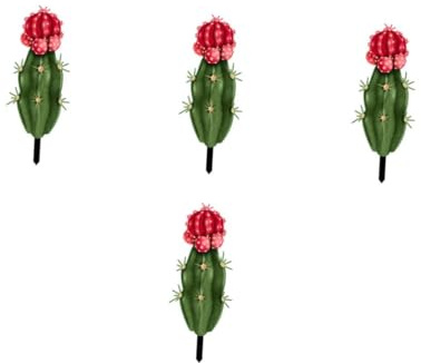 BESTonZON 4 pièces Piquet de Jardin Cactus Extérieur Décoration Pelouse et Facile à Installer Durable