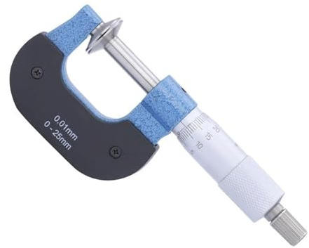 Micrometro digitale, Micrometro 0-25mm 25-50mm Precisione 0,01mm Disco Micrometro Calibro Esterno Strumenti di Misurazione Strumenti di misura professionali, misuratore di spessore(0-25.4mm(0.001))