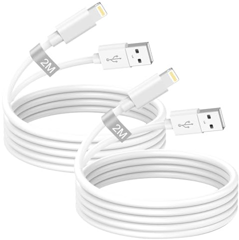 iPhone Ladekabel Original A pple MFi Zertifiziert,USB Lightning Kabel 2M 2Pack, USB iPhone Kabel 2M IPhone Lightning Ladekabel Schnellladekabel für iphone 14 13 12 11 Pro Max/XS/8/7/6/5/SE,i Pad
