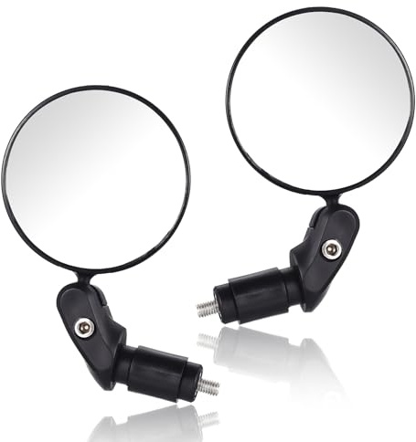 2 PiezasEspejos para Bicicletas, Espejos Retrovisores Ajustables de 360 ° Grados Giran para Bicicletas, Espejos para de Bicicleta para Manillar de 17,4-22 mm, Bicicleta de Montaña Eléctrica