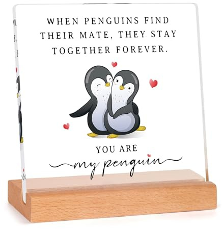 Valentines Gifts for Her Valentines Decorations Penguins Couple Gifts Boyfriend Valentines'S Day Gift Anniversary Commemorative Item Personalization Bedroom Office Decorations Couple'S Gift