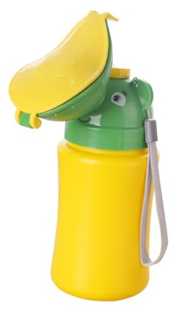 ANDRESLAD Orinal Portátil para Coche Infantil Niña Urinario de Viaje Amarillo Orinal Portátil para Pequeños para Coche para Ñiño