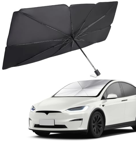 Parasol Coche Delantero 140 x 80 cm,Parasols Coche Delantero Plegable,Resiste a los Rayos UV,Reduce el Calor y Protege del Sol, para la Mayoría de Vehículos