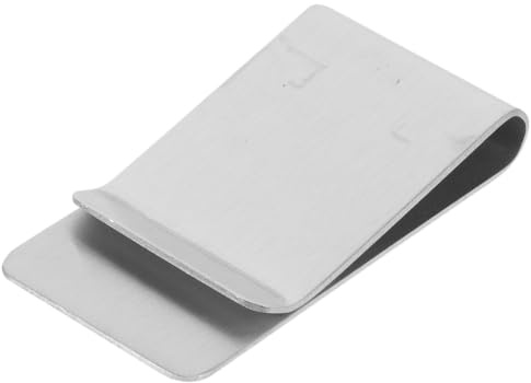 GALPADA Pinza Metálica para Billetes Acero Cara de Inoxidable Doble Cabe Diseño Elegante, Cartera Compacta Que Bolsillo Delantero para Hombres y Mujeres