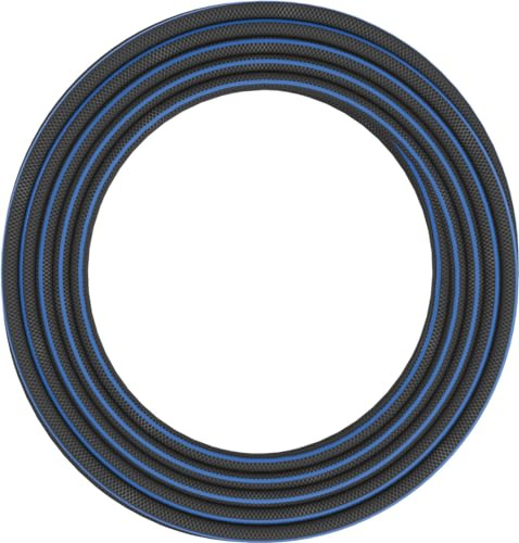 Fiskars Wasserschlauch XL, UV-geschützt, Druckgeprüft, Verwindungssteifigkeit Stufe 4 (von 5), 50 m, Ø 1,3 cm (1/2''), 7 kg, Schwarz/Orange/Blau, 1027106