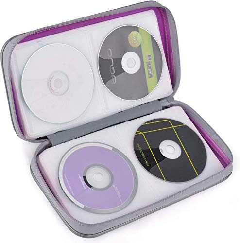 Gadget Hoppa - Funda de plástico para CD y DVD (Capacidad para 40 o 80 CD, MP3, vídeo, CD, películas, BLU Ray, Juegos de Consola de Juegos, Discos de DJ)
