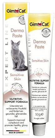 GimCat EXPERT LINE Derma Paste - Funktionaler Katzensnack unterstützt verbessertes Hautbild und fördert gesundes Fell - 1 Tube (1 x 50 g)