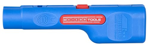 WEICON TOOLS 52002001 Coax-Stripper No. 1 F Plus-für Mini oder Midi Koaxialleitungen, blau/rot
