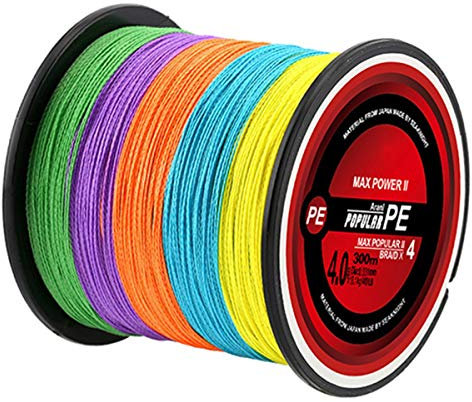 300M 500M 1000M Angelschnur 4 Strang Geflochtene Angelschnur 8-80Lb Multifilament Angelschnur Multi Color 300M 8LB