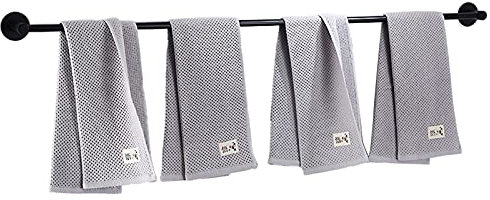 YDYFC Schwarze Verlangen Turmstange, Wandmontierte Badezimmer Handtuchhalter, Edelstahl Küchenteller Tücher Kleiderbügel, lang, 30 cm-120 cm optional (Size : 100cm)