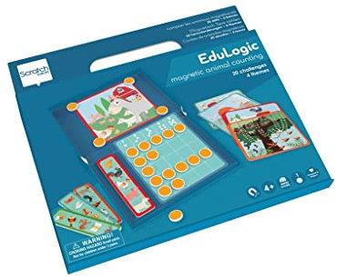 SCRATCH 276182271 Magnetisches Lernspiel Tierische Zahlen, 1 Spieler, für Kinder ab 4 Jahren
