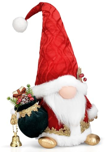 EKARSEN Premium Plüsch Wichtel süße Skandinavische Tomte Weihnachtsdeko - Große Nordische Gnom Figur für Weihnachten Neujahr Ostern Valentinstag