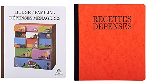 Exacompta - 78E - Piqure Budget des Dépenses Ménagères - 27/25-56 Pages & Réf. 930E - 1 Piqûre 21x19cm recettes-dépenses 80 pages - couleur aléatoire
