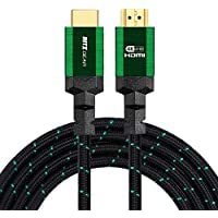 Ritz Gear 4K HDMI 2.0 Cable 8 ft. [3 Pack] 18 Gbps Ultra High Speed Braided Nylon Cord & Gold Connectors - 4K@60Hz/UHD/3D/2160p/1080p/ARC & Ethernet. Compatible with UHD TV/Monitor/PC/PS5/Xbox