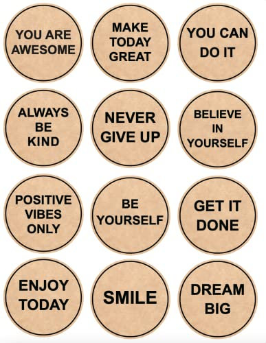 1.5 inch 300PCS Inspiring Planner Stickers Inspirational Quote Stickers Encouraging Waterproof Stickers Motivational Encouragement Stickers for Book Phone Car Bike Scrapbook
