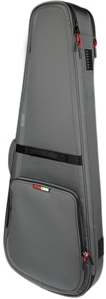 Gator ICON Series Gigbag für 335 Style Gitarre – Premium Tasche in Grau, semi-rigide Konstruktion, wasserabweisend, ideal für Bühne, Studio & Tour