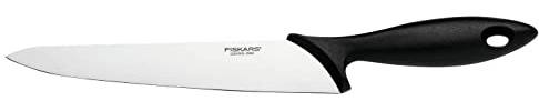 Fiskars Küchenmesser, Essential, Klingenlänge: 21 cm | Edelstahl / PP-Kunststoff, Schwarz, 1065566