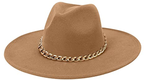 Herren-Mütze, Stretch-Passform, modisch, Fedora, Fedora, breit, für Damen, Kleid, Mütze, Baseballmütze, Herren-Mütze, Netzstoff, braun, One size