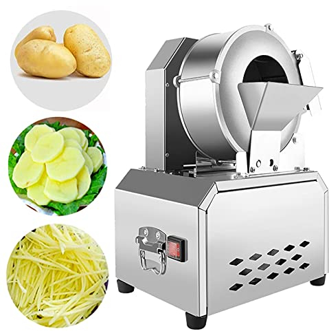 Coupe-légumes électrique, déchiquetage et trancheur multifonctionnel, en acier inoxydable, trancheur de frites, coupe manuelle, appareil de cuisine, râpe à fromage de 2,5 mm