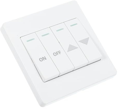 WOONEKY Garagentor-Öffner Tastaturschalter Garagenzubehör Garagenversorgung push button buttons automatischer Vorhangöffner Tastatur für Garagentore Garagentoröffner wandhalterung ABS Weiß