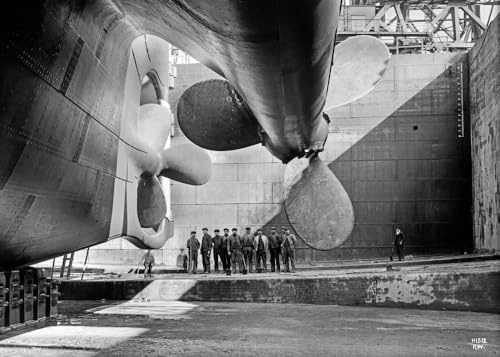 WSJIJY Leinwanddruck Schwarz-Weiße Alte Fotos des Titanic-Posters Auf Leinwand, Druck, Retro-Wanddekoration, Bild, Vintage-Wandkunst, Dekoration, Geschenk, 30 X 45 cm, Ohne Rahmen