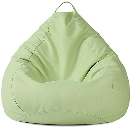 DOTBUY-SHOP Pouf Poltrona a Sacco Gigante,Moda Tinta Unita Bean Bag Bambini & Adulti (Senza Imbottitura), Morbido e Accogliente Puffo per Sedersi Poltrona da Lettura per Soggiorno (Verde,M)