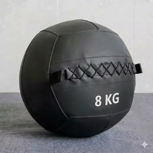 InTheMarket Wandball, Gewichtsball, strapazierfähiges, abriebfestes Vinyl, doppelte Nähte, perfekt für Kraft- und Konditionstrainings, 36 cm Durchmesser, Set mit 1 kg, 4 kg, 6 kg, 8 kg, 10 kg, 12 kg