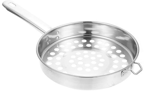 Cabilock Colador Plano De Malla Grande Orificios Grandes Filtro De Acero Inoxidable Para Cocinar Utensilio De Cocina Para Escurrir Alimentos La Preparación De Camarones