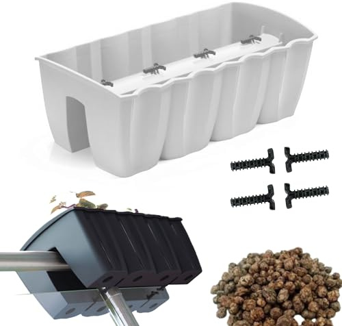 DIKEL Fioriera 20 x 28 x 58 cm | Fioriera da balcone con sistema di irrigazione e tappi in gomma per scarico dell'acqua, per balcone o giardino, vaso per piante protegge le radici e previene il