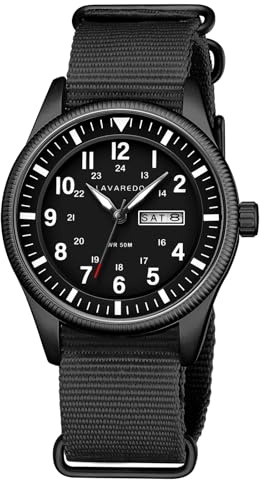 Bomieux Mens Watches Nylon Slip-Thru Strap Unisex Military Watches with Date Display Luminous Analog Watch Tactical Field Waterproof Wristwatch