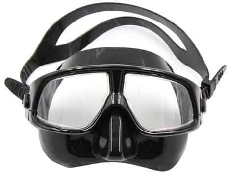 CQJJXKYC Tauchmasken Schnorchelmaske Anti-Leck-Schnorchel-Tauchmaske, Weitwinkel-Tauchbrille, Werkzeug für Schnorcheln(Black)