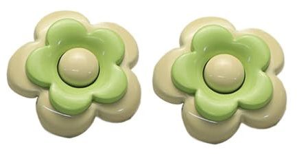 Codulu 2PCS botones lindos de flores para coser-Verde-22mm | Botones de recambio,chaquetas y camisas tipo blazer,costura para adultos,decoración de ropa,manualidades para niños