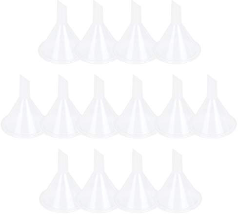 Holibanna Mini Embudos De Plástico Transparentes Para Rellenar Líquidos, Mini Embudo Separador Pequeño, Material Seguro, 100 Unidades, Ideales Para Perfumes y Aceites Esenciales