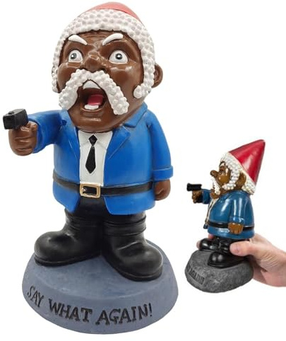 Gnome Garden Ornaments Outdoor - Funny Garden Gnomes Decoration | Dwarf Figurines Ornament Resin Sculpture | Funny Resin Gnome Figurines Desktop Decoration Say What Again | Christmas Gnomes Party