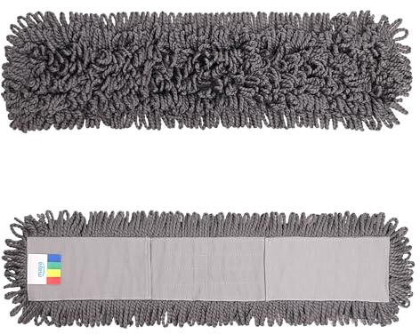 Maya - Recambio de Mopa Plana de Microfibra para Limpieza en Seco y Húmedo | 60 x 18 cm | Alta Absorción y Resistencia para Suelos de Madera, Laminados y Baldosas