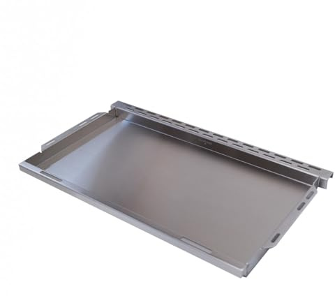 SANTOS Plancha XXL de acero inoxidable, apta para parrillas de gas Napoleon Rogue 525 y 625, perfecta para carne, verduras y más, inoxidable y fácil de limpiar