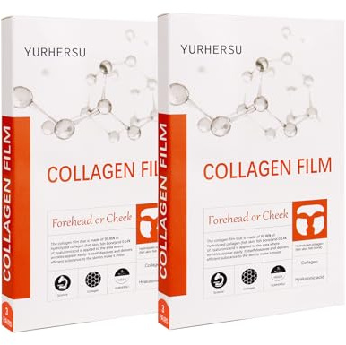 Collagen Film Mask 6 PCS, Collagen Soluble Film, Película de Colágeno Highprime, Anti Wrinkle Lifting Mask, para Hidratación, Antiarrugas, Reduce Líneas Finas y Mejora Flacidez de la Piel