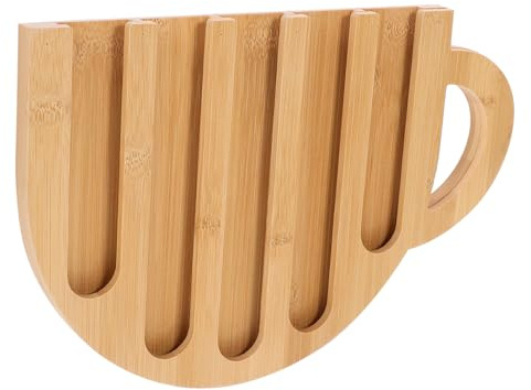 ROMISBABA Porte Capsules Café Bois Vertical Support Rangement Capsules Espresso Organisateur Pratique pour Cuisine et Bureau Facile à Utiliser et Nettoyer