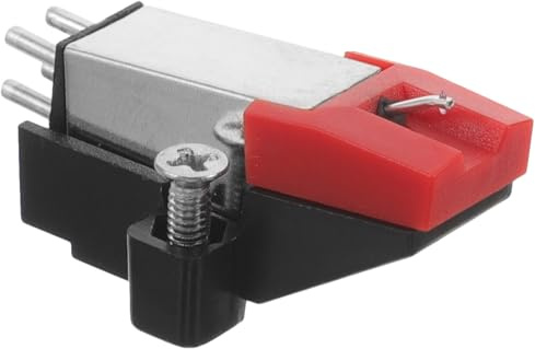 Uonlytech Puntina Giradischi Magnetica Dinamica per Testina Fonografo, Ago in Abs e Metallo, Sostituzione per Giradischi, Riproduzione Audio Stabile senza Bisogno di Testina Separata