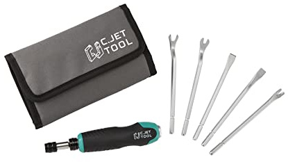 C.JET TOOL 5 Stück Hebelheber, Nagelzieher, Polsterklammerentferner, Nietenentferner, Reißzweckzieher, Schraubendreher für Möbel