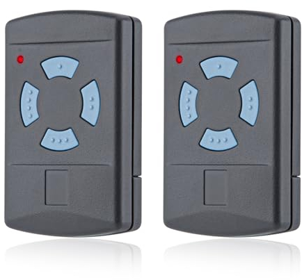 pepape 2 Stück Garagentor Handsender für Hörmann HSM4-868 HSE2-868 HS4-868, Kompatibel mit Hörmann Blue Buttons 868.3MHz Garage Fernbedienung Handset