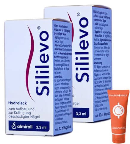 Nagellack 2x 3,3 ml I Aufbau und Kräftigung geschädigter Nägel I Medizinischer Nagelstärker I Nagelspliss, Nagelbruch und Nagelpsoriasis I Spar-Set plus Pharma Perle give-away