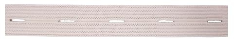 Goma Ojal - 15MM - 3 Colores - Rollo 100 Metros: Cinta Elástica Costura, Goma Elástica con Ojales, Pasacintas Costura, Ideal Para Creaciones De Moda Y Hogar (Blanco)