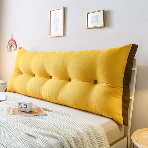 MAYFABD Rückenkissen Lesekissen für Bett und Sofa Lang Keilkissen mit Waschbarem Bezug Groß Rückenpolster für die Wand Sitzkissen Wandkissen Ideal zum Anlehnen im Bett,F,200x60x20cm