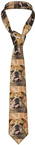 Hochzeit Krawatte Englische Bulldogge Vintage Uk Flagge Krawatte Elegant Herren Krawatten Formelle Schlips Für Hochzeit Festliche Veranstaltungen Halloween