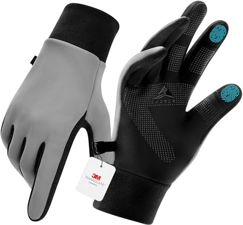 GXCROR Gants d'hiver avec isolation thermique 3M, écran tactile et antidérapant, adaptés pour la course, le cyclisme, la randonnée, la conduite et les activités de plein air