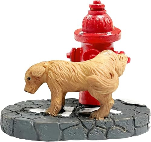 QIZHIQIAMY Figuras Pueblo Navideño Miniatura Villa Navideña Perro Christmas Village Decorations para La Decoración Interior del Hogar en Navidad (B)