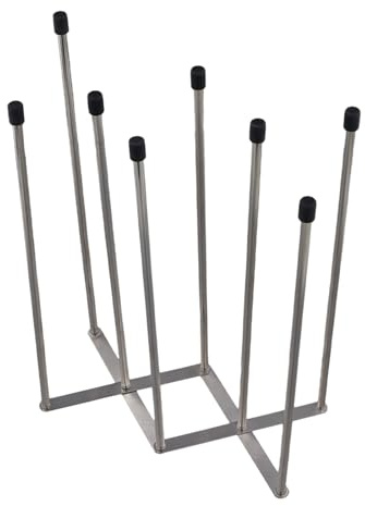 xianynow Scolabottiglie per Borracce Pieghevole, 27cm Scolabottiglie Scolapiatti da Cucina, Multifunzione Scola Borracce per 8 Bottiglie, per Bottiglie di Vetro e Biberon